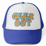 Geek Out Argyle Text Design Mesh Hats