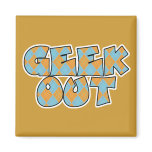 Geek Out Argyle Text Design Magnets