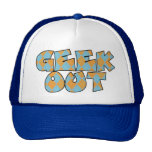 Geek Out Argyle Text Design Mesh Hats