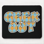 Geek Out Argyle Text Design Mouse Pad