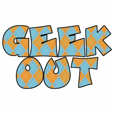 Geek Out Argyle Text Design Photo Sculptures by geekme