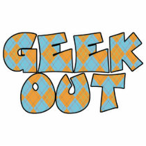 Geek Out Argyle Text Design Photo Sculptures