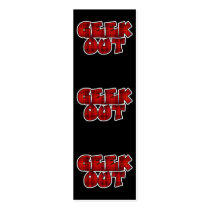 Geek Out Plaid Bookmark Business Card Templates