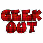 Geek Out Plaid Text Design Photo Sculptures
