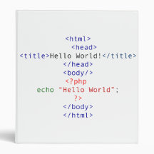 Geek php Greeting Vinyl Binder