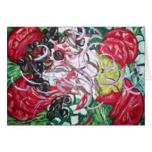 Geek Salad from original painting art Cards