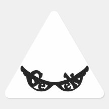Geek specs triangle stickers