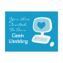 Geek Wedding Invitation Postcards