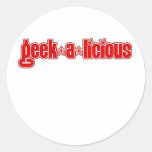Geekalicious rouge autocollants