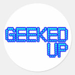 GEEKED UP blue jerkin jerk dance guys an girls Round Sticker