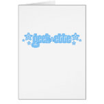 Geekette bleu carte de vœux