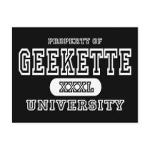 Geekette University Dark Post Card