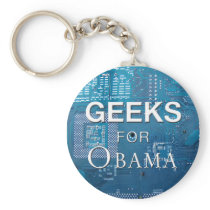 Geeks for Obama Keychain