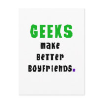 Geeks Make Better Boyfriends postcards