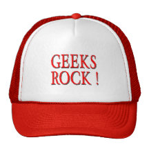 Geeks Rock !  Red Mesh Hats