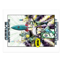 Geeks Rock Rockets Post Card