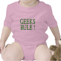 Geeks Rule !  Green T Shirts