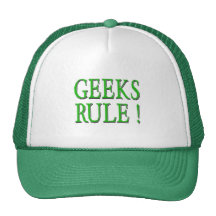 Geeks Rule !  Green Trucker Hat