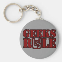 Geeks Rule Key Chain