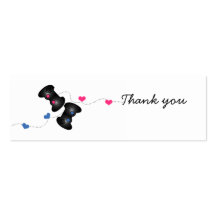 Geeky Gamer Thank You Mini Cards Dark (Blue/Pink) Business Cards