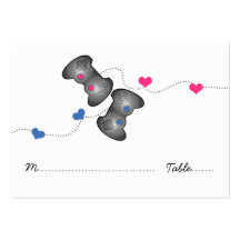 Geeky Gamer Wedding Place Cards Business Card Templates