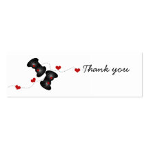 Geeky Gamer Wedding Thank You Mini Cards (Dark) Business Card