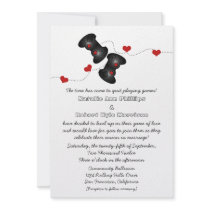 Geeky Gamers Wedding Invitation (Dark)