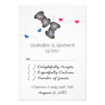 Geeky Gamers Wedding Response Card Custom Invites