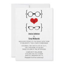 Geeky Glasses Wedding Invitation