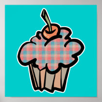 geeky plaid cupcake posters