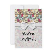 geeky robot maze pattern vector personalized announcements