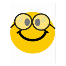 Geeky smiley postcards