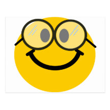 Geeky smiley postcards