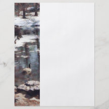 Geese on an Icy Pond Flyer Design