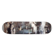 Geese on an Icy Pond Skate Deck