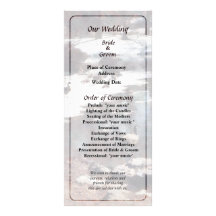 Geese on Icy Pond Wedding Program Rack Card Design