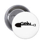 gein shovel logo pinback buttons