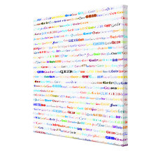 Geir Text Design II Wrapped Canvas Gallery Wrap Canvas