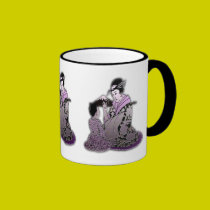 Geisha argenté tasses