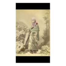 Geisha circa l'hiver 1885 modèles de cartes de visite