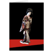 Geisha Doll Greeting Card
