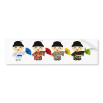 Geisha Dolls Bumper Sticker