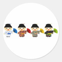 Geisha Dolls Stickers