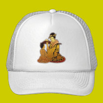 Geisha d'or chapeaux