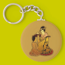 Geisha d'or porte-clés