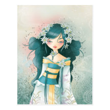 Geisha Edelweïss Cartes Postales