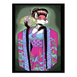 Geisha Fox Postcard