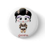 Geisha Girl Pinback Button