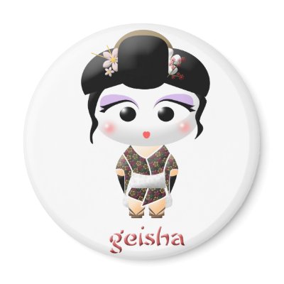 Geisha Girl Magnets by cutie_patootie