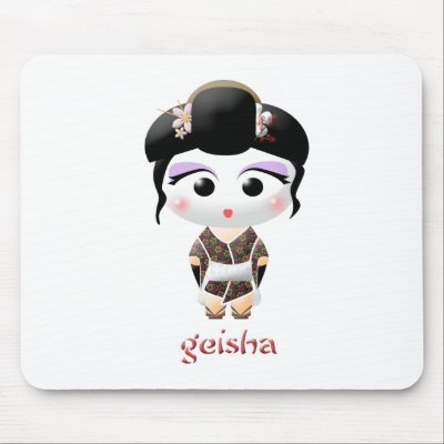 Geisha Girl Mouse Mats by cutie_patootie